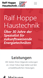 Mobile Screenshot of hoppe-haustechnik.de