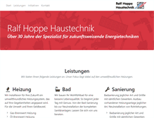 Tablet Screenshot of hoppe-haustechnik.de